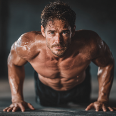 Чоловік виконує функціональні вправи